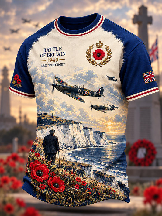 Men's British Veterans Remembrance Day Short Sleeves T-Shirt