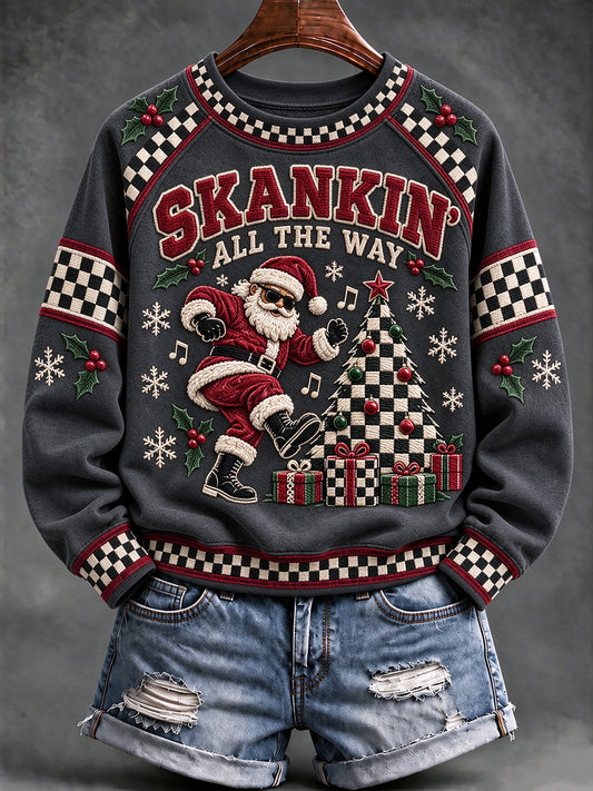 Women's Merry Ska Christmas Print Sweatshirt