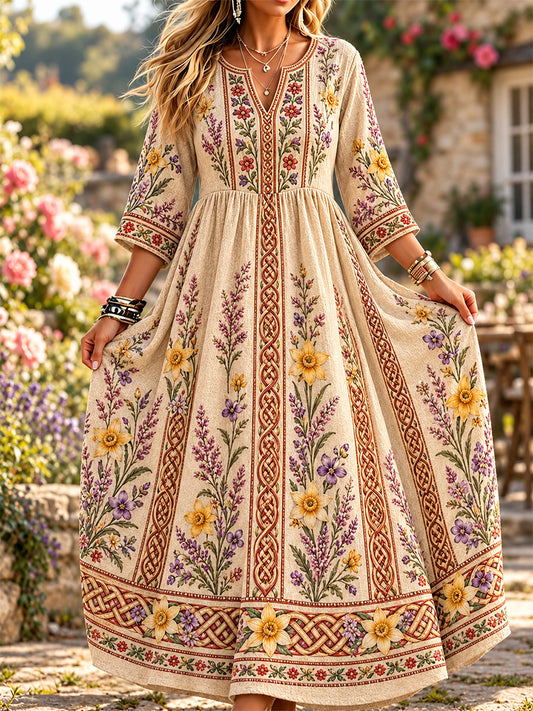 Women's Welsh-Style Print Dress