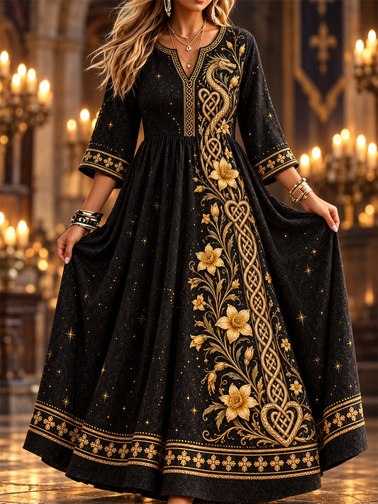 Women's Welsh-Style Print Dress