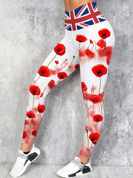 Women's Remembrance Day Lest We Forget High Waisted Leggings