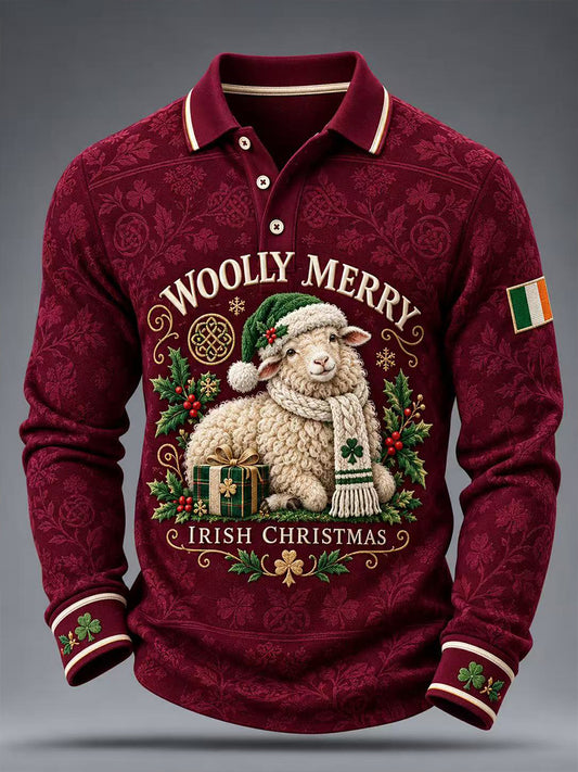 Men's Christmas In Ireland Long Sleeve Shirt