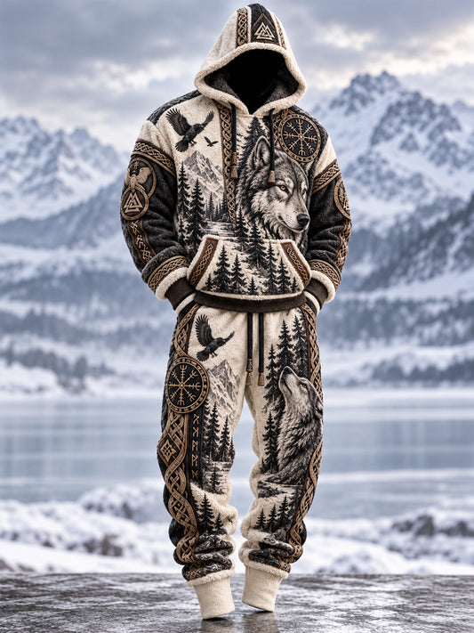 Men's Viking Art Hoodie Set