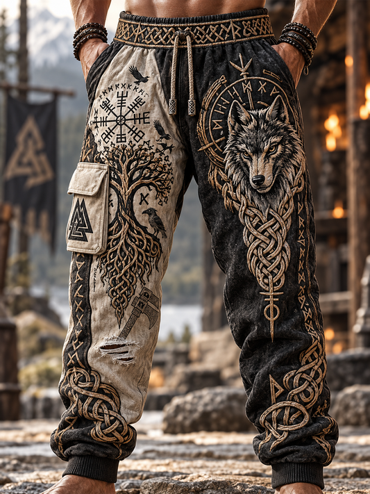 Men's Viking Art Casual Sweatpants Trousers
