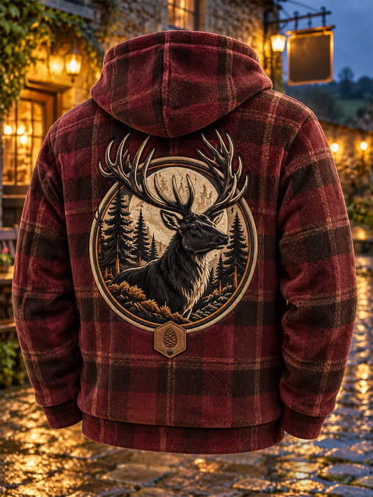 Men's British Hunting Season Zipper Flannel Jacket
