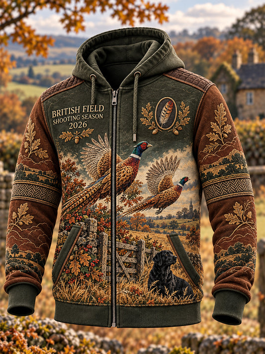 Men's British Hunting Season Zip-Up Hoodie