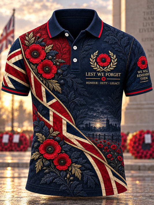 Men's British Veterans Remembrance Day Short Sleeve Shirt