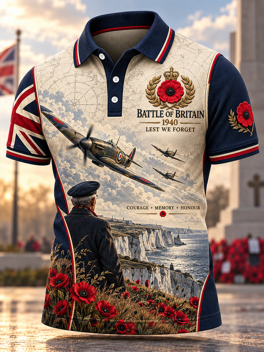 Men's British Veterans Remembrance Day Short Sleeve Shirt