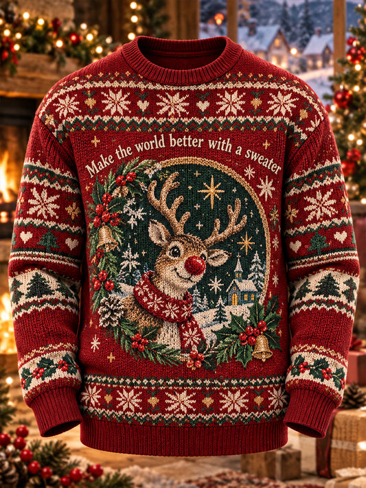 Men's British Christmas Jumper Day Imitation Sweater