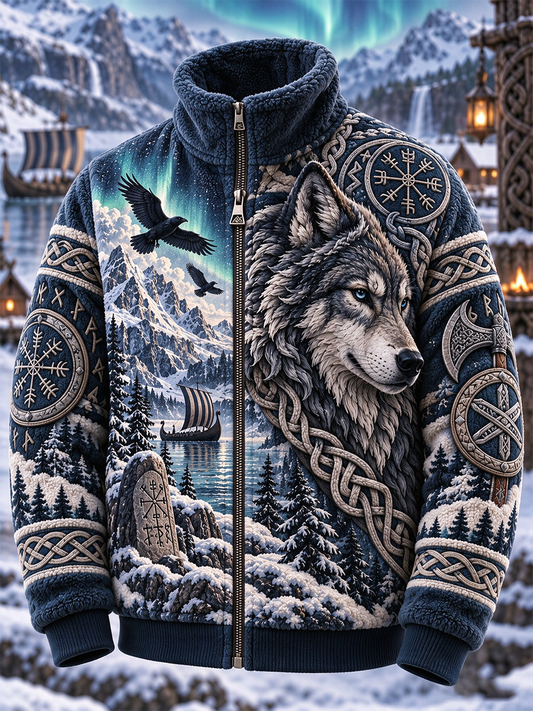 Men's Viking Art Flannel Jacket