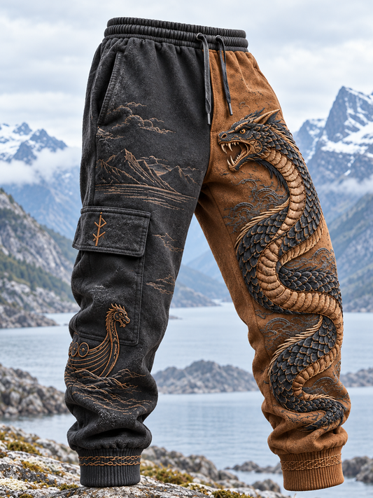 Men's Viking Art Casual Sweatpants Trousers