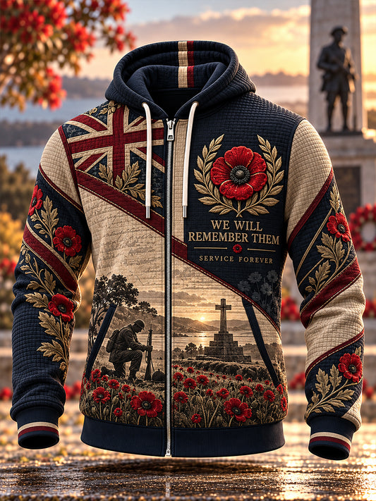 Men's British Veterans Remembrance Day Jacket