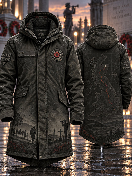 Men's Remembrance Day Lest We Forget Long Coat