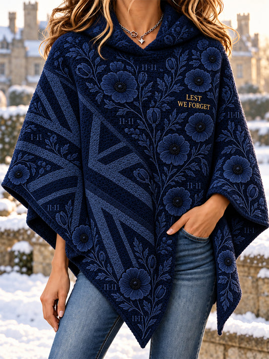 Women's Remembrance Day Lest We Forget Cape Sweater