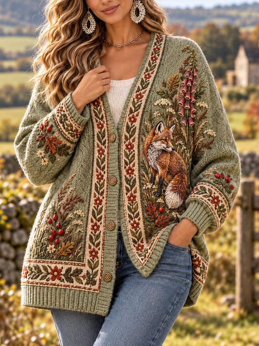Women's British Rural Culture Imitation Cardigan Coat