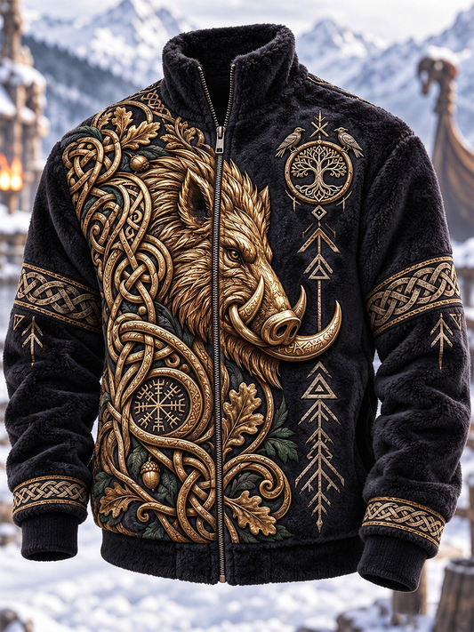 Men's Viking Art Flannel Jacket