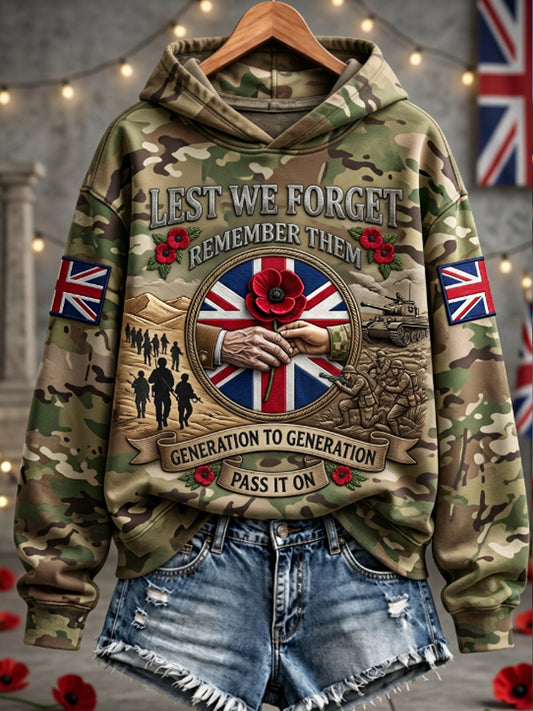 Women's Remembrance Day Lest We Forget Regular Sweatshirt