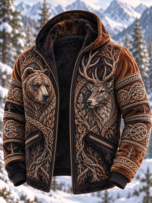 Men's Viking Art Composite Fleece Jacket