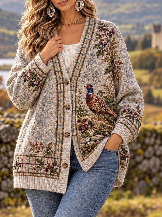 Women's British Rural Culture  Imitation Cardigan Coat