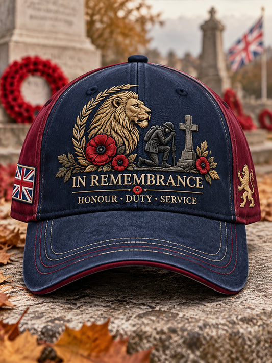 Men's Veteran Memorial-Themed Printed Cap