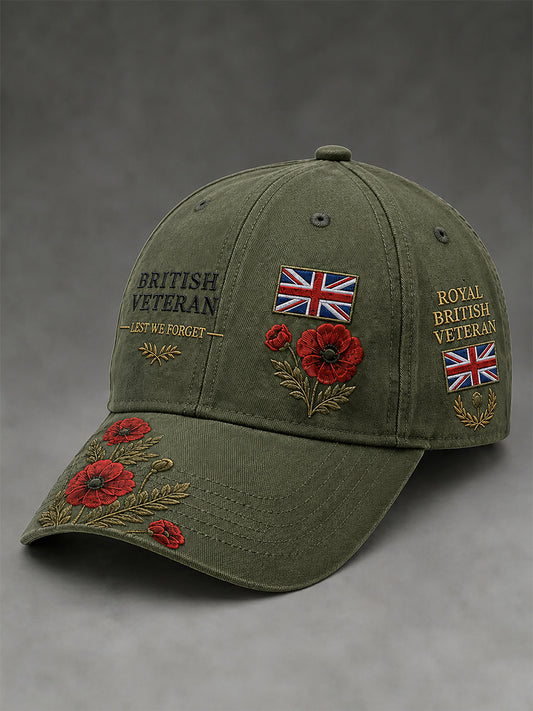 Unisex British Veteran Theme Baseball Cap