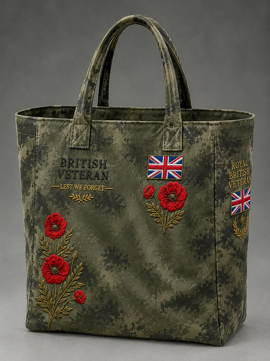 British Veteran-Themed Tote Bag
