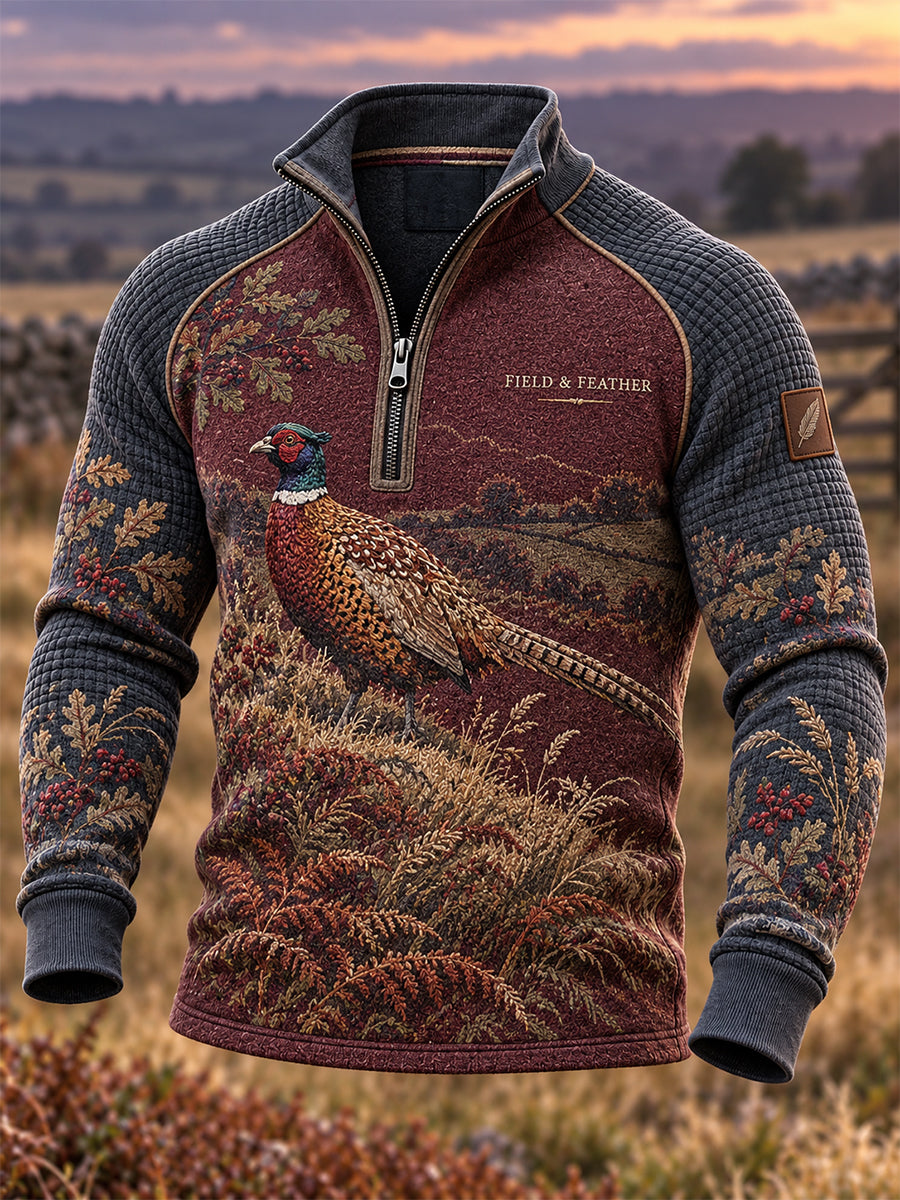 Men's British Hunting Season Casual Zip-Up Hoodie