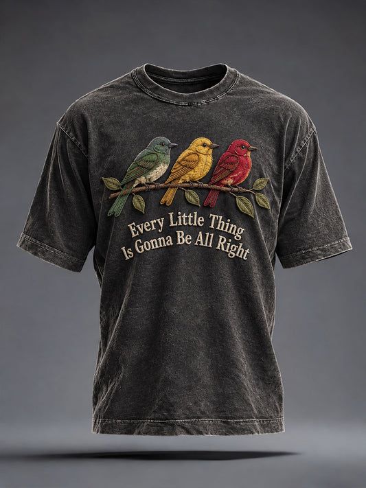 Men's Every Little Thing Is Gonna Be All Right Washed T-Shirt