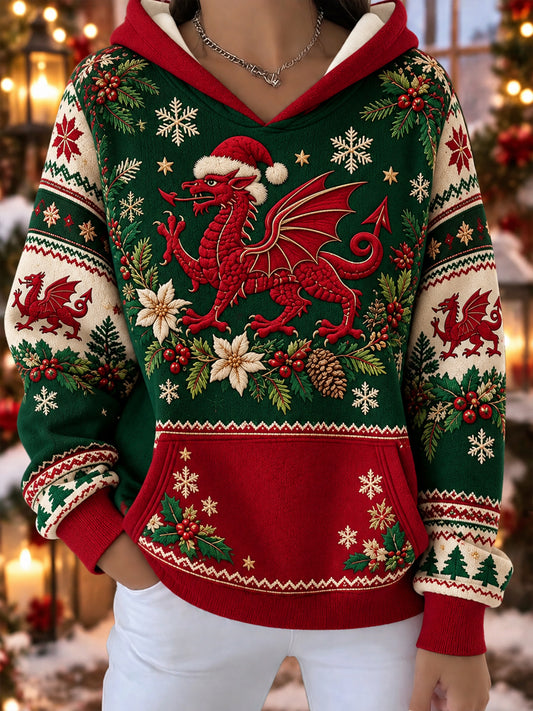 Women's Welsh Christmas Print Sweatshirt